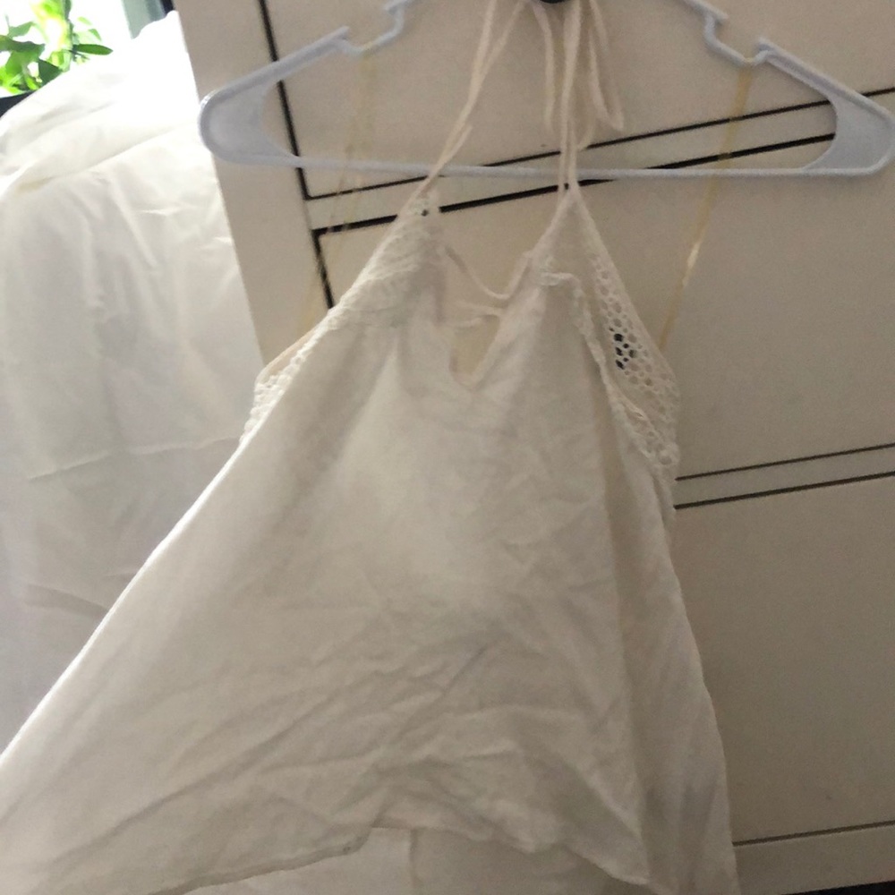 White halter top